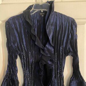 Piano Dark Blue Blouse Women's Size M